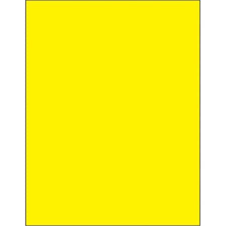 Bondad 8.5 x 11 in. Fluorescent Yellow Removable Rectangle Laser Labels, 100PK BO2833557